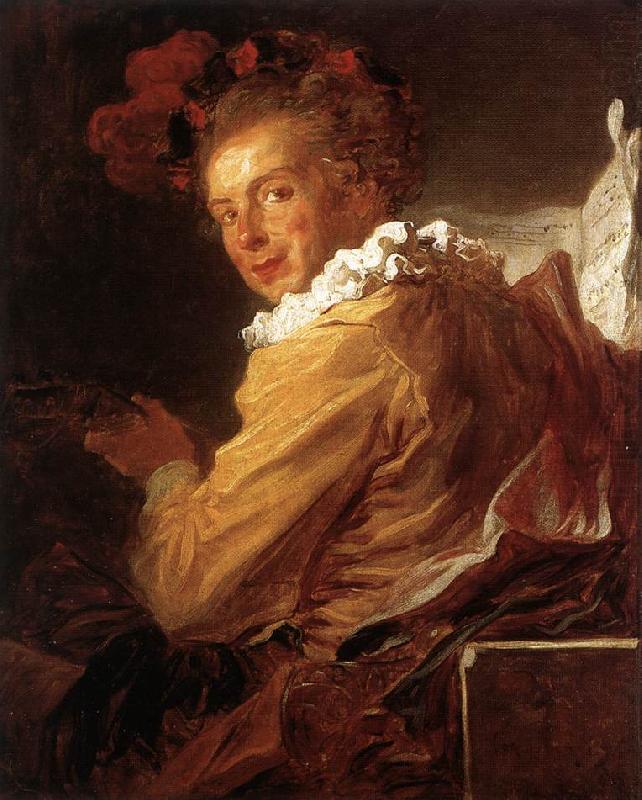 Man Playing an Instrument, Jean Honore Fragonard